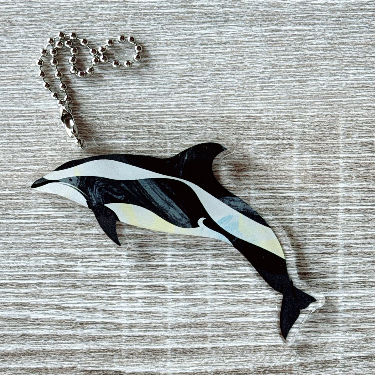 アクリルキーホルダー・ダンダラカマイルカ | クジラの雑貨屋さん