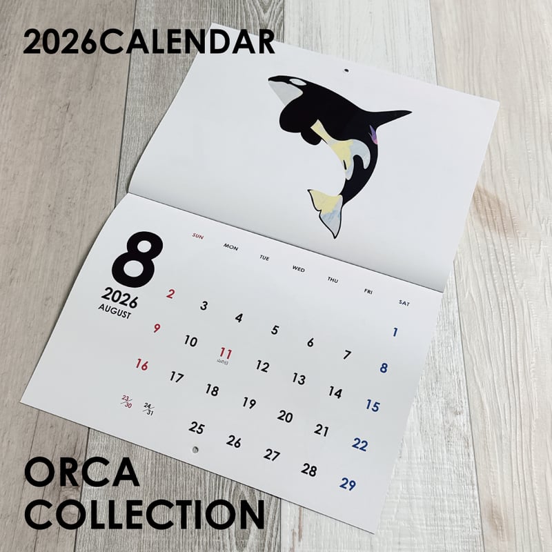 2026年壁掛け・シャチカレンダー ORCA COLLECTION | クジラの雑貨屋さん