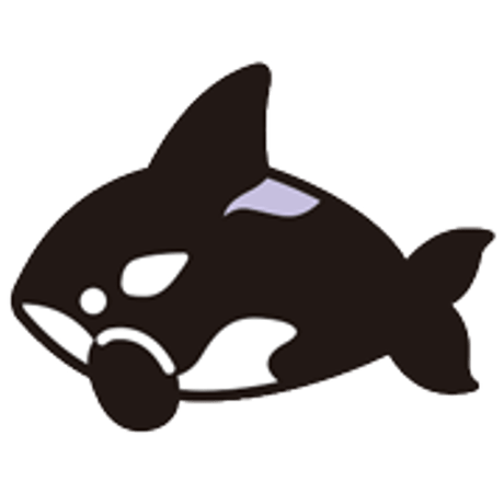 イルクジ・顔かくし素材　シャチ