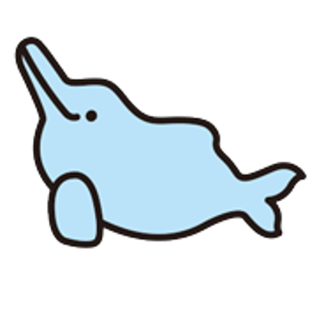 イルクジ・顔かくし素材　カワイルカ