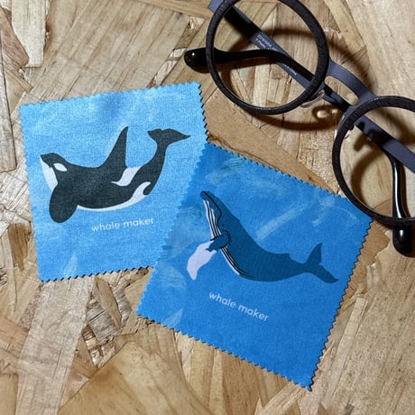 ねこ(ФωФ). 青いクジラと犬の置物セット ねこ(ФωФ). 青いクジラ