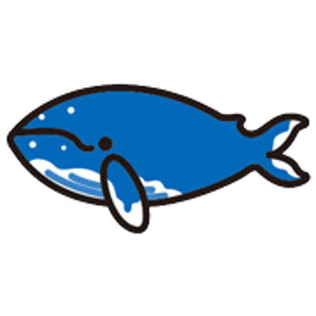 イルクジ・顔かくし素材　ザトウクジラ