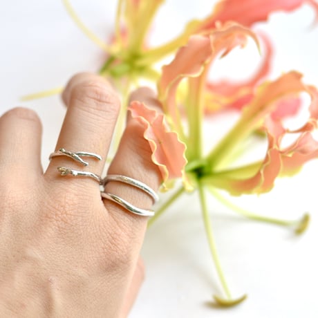 【Free size】sv925 original branch ring #F