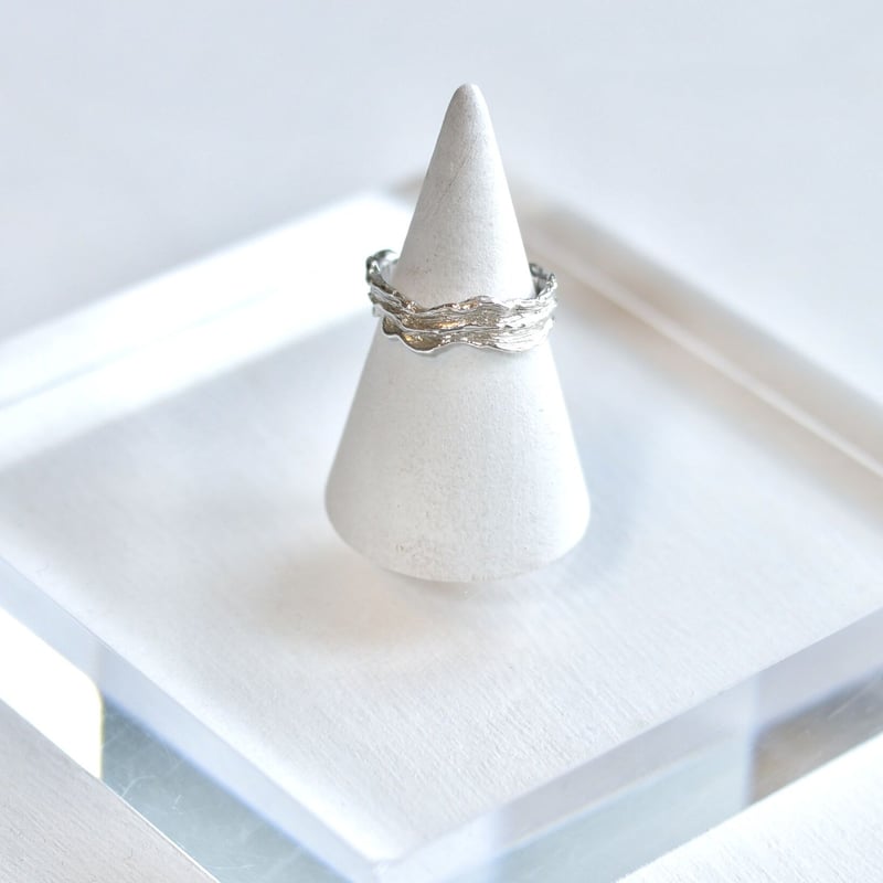 Drift wood ring & cuff narrow SV925 #Free size
