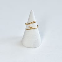 【Free size】18kgp original branch ring #F