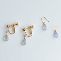 タンザナイト一粒　k10ピアスorニッケルフリーイヤリング