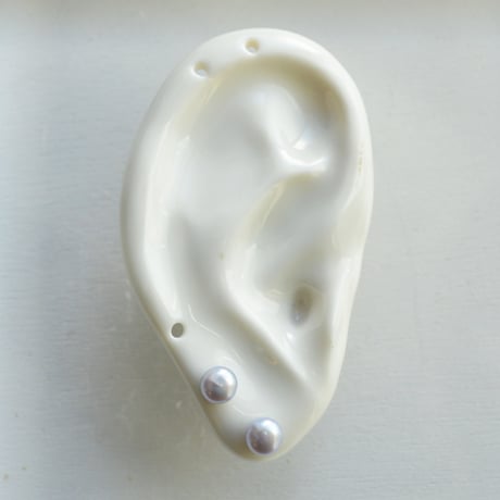 miniサイズ 淡水パール一粒  チタンピアス