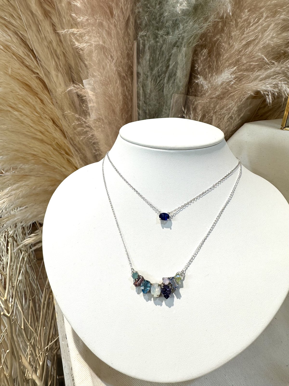 ビジューNecklace / multi blu | HusuÅnŁa