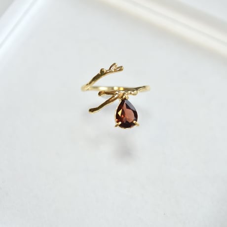 【free size】fruits ring ガーネット