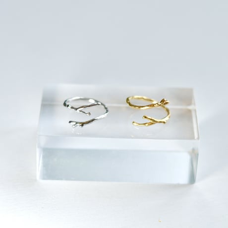 【Free size】18kgp original branch ring #F