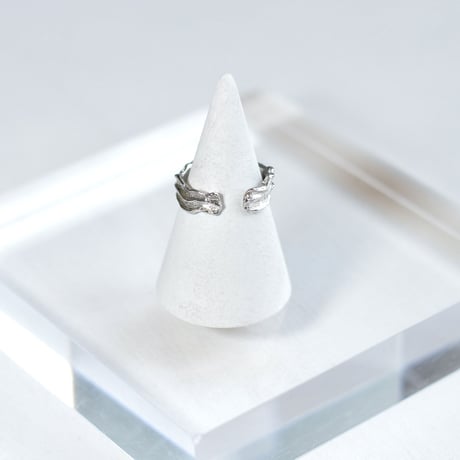 Drift wood ring & cuff narrow SV925  #Free size