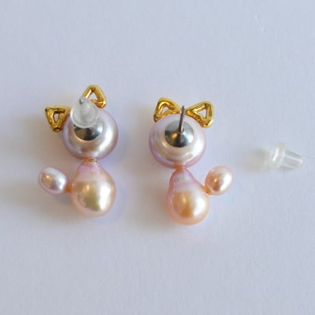 CAT全身/チタンピアスorニッケルフリーイヤリング
