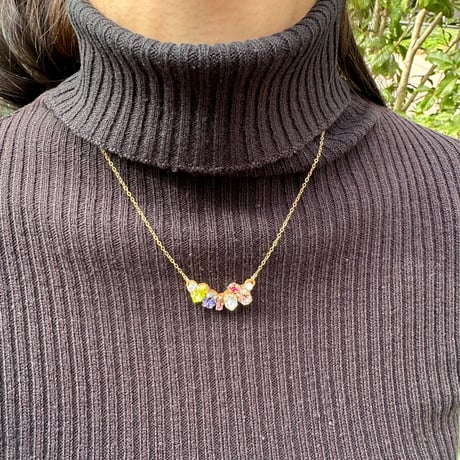 ビジューNecklace / multi pk