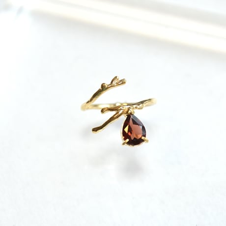 【free size】fruits ring ガーネット