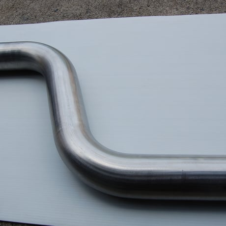 曲げパイプ S字オフセット 75°　76.3mm　304ステンレス　ワンオフ　マフラー製作　アメ車　修理　車検　カスタム