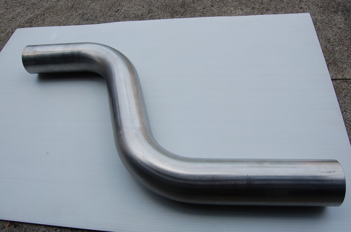 曲げパイプ S字オフセット 75° 76.3mm 304ステンレス ワンオフ