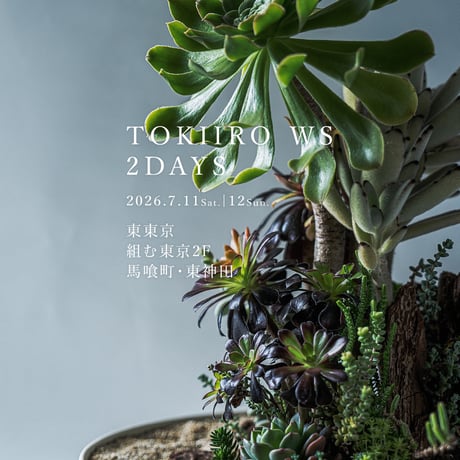2026.7.11（土）11:00〜 TOKIIRO BASIC WORKSHOP　会場｜組む東京/馬喰町