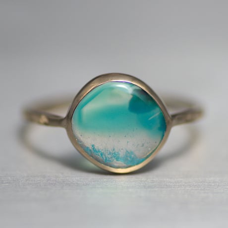 Gem silica k10  engraving ring 041