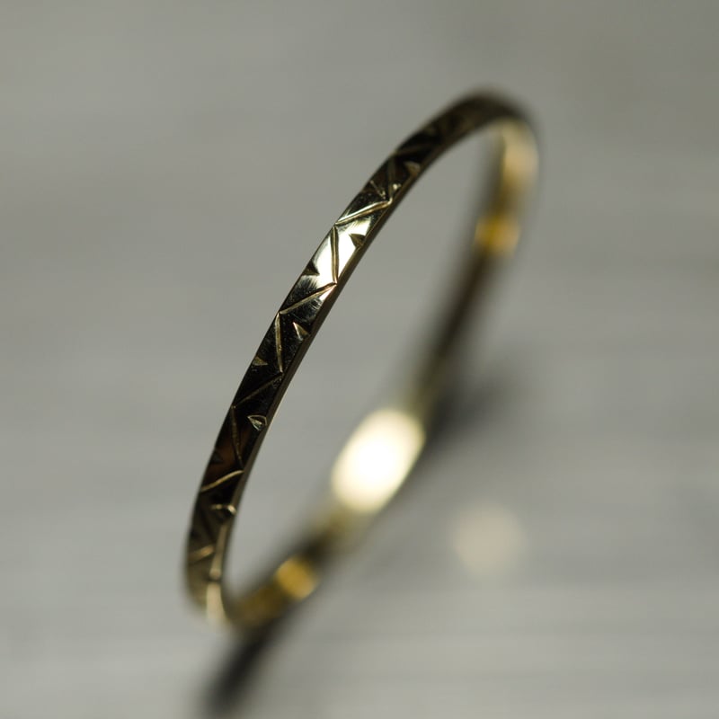 幾何学模様リング　彫金　エングレービング 幾何学模様リング 彫金 エングレービング 繊細なエングレービングが全体に