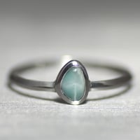 Victoria stone silver ring 062