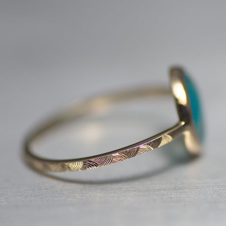 Gem silica k10  engraving ring 041