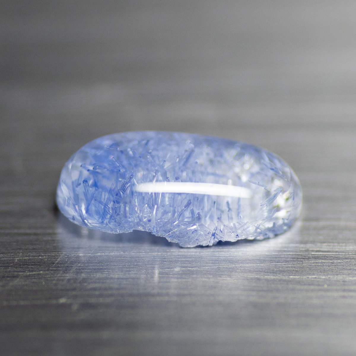 デュモルチェライトインクォーツ ルース 55005 | mineralhonpo デュモルチェライトインクォーツ ルース 55005 | mineralhonpo