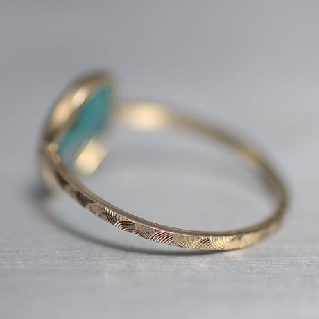 Gem silica k10  engraving ring 041