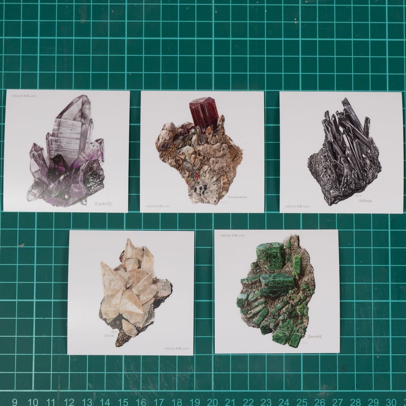 Vol.1 鉱物ステッカーセット | mineralhonpo