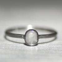 Victoria stone silver ring 063