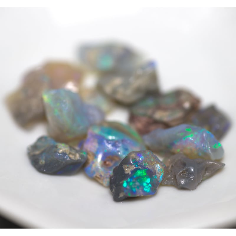 ブラックオパールルース 原石セット 227107 | mineralhonpo