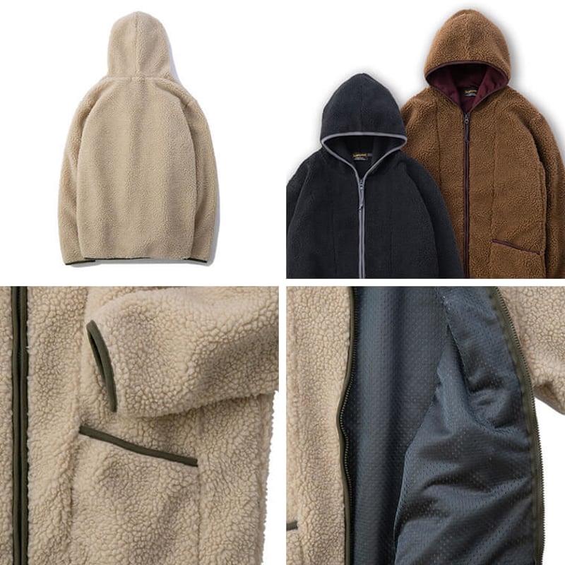 BLUCO(ブルコ)OL-030-019 BOA FLEECE PARKA チャコール BLUCO BOA FLEECE PARKA (IVORY) [OL-030-019] | T