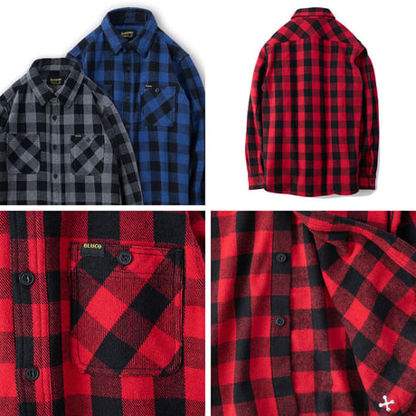 BLUCO ブルコ  BUFFALO CHECK SHIRTS OL-048-019