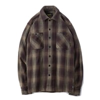 BLUCO  HEAVY NEL SHIRTS -ombre check- OL-047-019