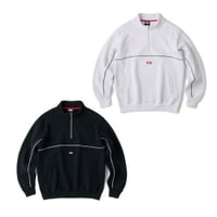 PIPING HALF ZIP SWEATSHIRT