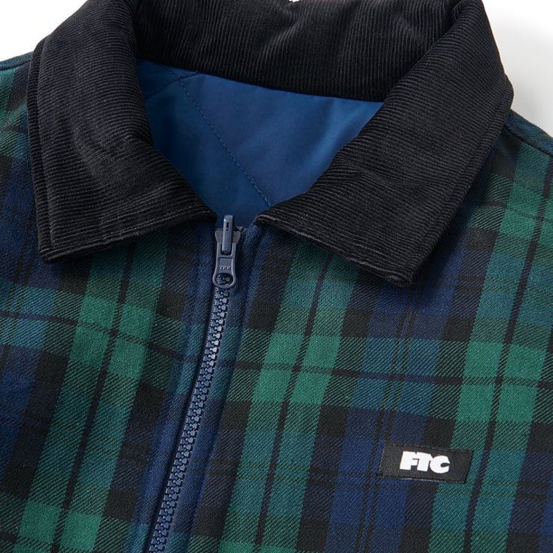 FTC REVERSIBLE PLAID PUFFY JACKETl