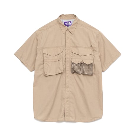 Polyester Linen Field H/S Shirt     THE NORTH FACE PURPLE LABEL  NT3320N