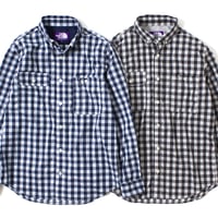 THE NORTH FACE PURPLE LABEL "COOLMAX GINGHAM STRETCH B.D SHIRT"