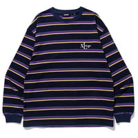 XLARGE EMBROIDERED STRIPED L/S TEE