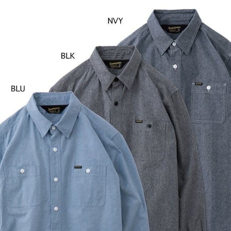 ブルコ BLUCO シャツ シャンブレー ワークシャツ 長袖シャツ シャンブレーシャツ CHAMBRAY WORK SHIRTS L/S OL-121-020
