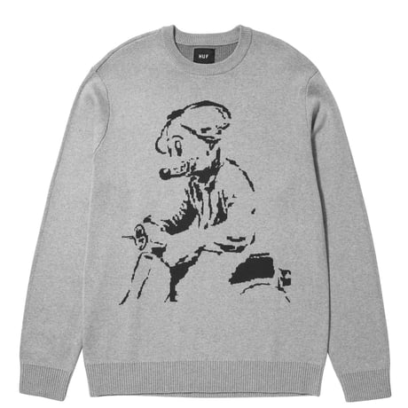 HUF X CRAILTAP MOUSE INTARSIA SWEATER