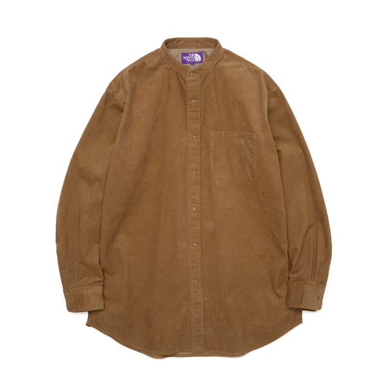 Corduroy Band Collar Shirt THE NORTH FACE PURPL