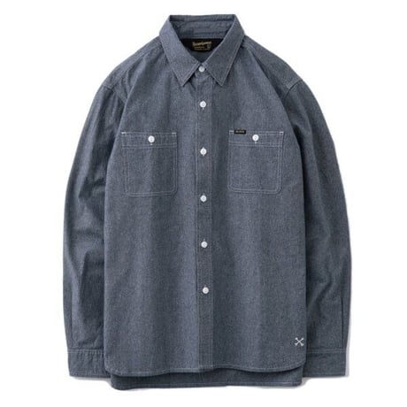 ブルコ BLUCO シャツ シャンブレー ワークシャツ 長袖シャツ シャンブレーシャツ CHAMBRAY WORK SHIRTS L/S OL-121-020