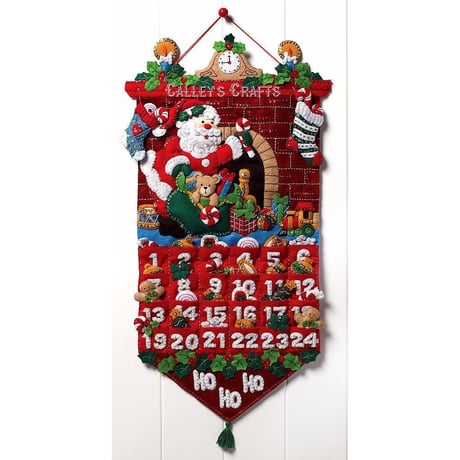 「Must Be Santa　Advent Calender」Bucilla  ブシラ クリスマスツリー  アドベント カレンダー  フェルトキット