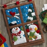 「WINTER WINDOW WALL HANGING」Bucilla ブシラ クリスマス ハンドメイド フェルト キット