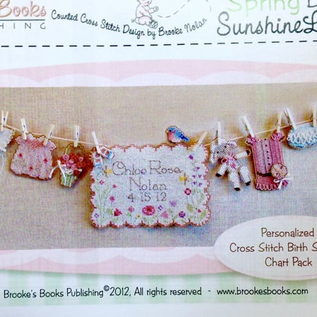 Brooke's Books クロスステッチチャートセット「ピンク」