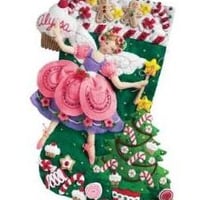 「Sugar Plum Fairy」Bucilla ブシラ クリスマス ハンドメイド  フェルト オーナメント  ストッキング キット