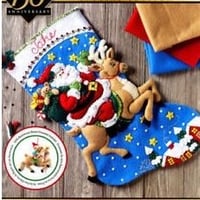 「Reindeer Santa Stocking」Bucilla