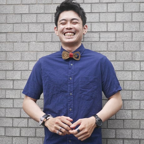 Patriqo Wood Native Bowtie 09 ネイティブ柄 木製蝶ネクタイ（ブローチ）