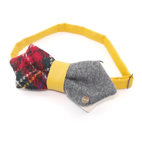 【復刻版】Patriqo Check Wool Bowtie チェック×ウール 蝶ネクタイ (ブローチ)