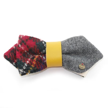 【復刻版】Patriqo Check Wool Bowtie チェック×ウール 蝶ネクタイ (ブローチ)